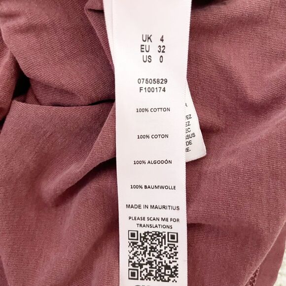 🟢ASOS DESIGN Tall casual smock top in washed purple Size 0 - Picture 7 of 8